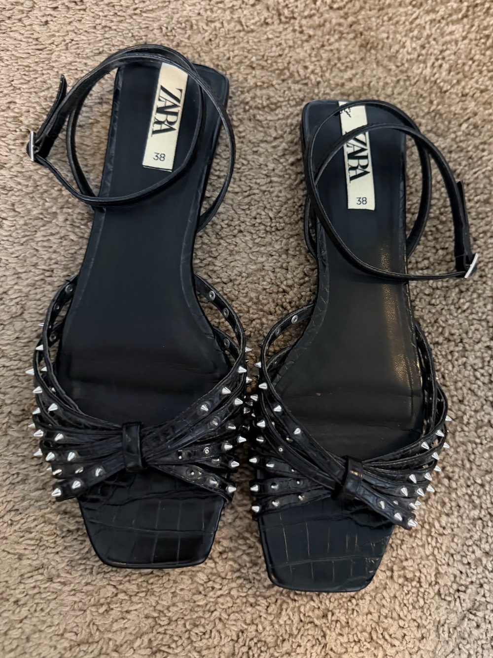 Zara Strappy Sandals with Studs Details